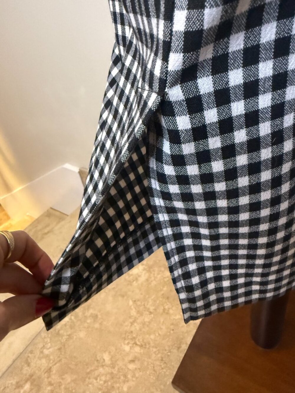 Glamour Bunny Black & White Gingham Pencil Wiggle Pinup Bodycon Midi Dress XS - Picture 9 of 12